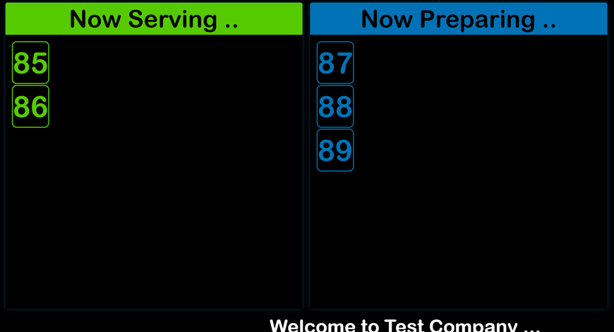 Customer Display Screen